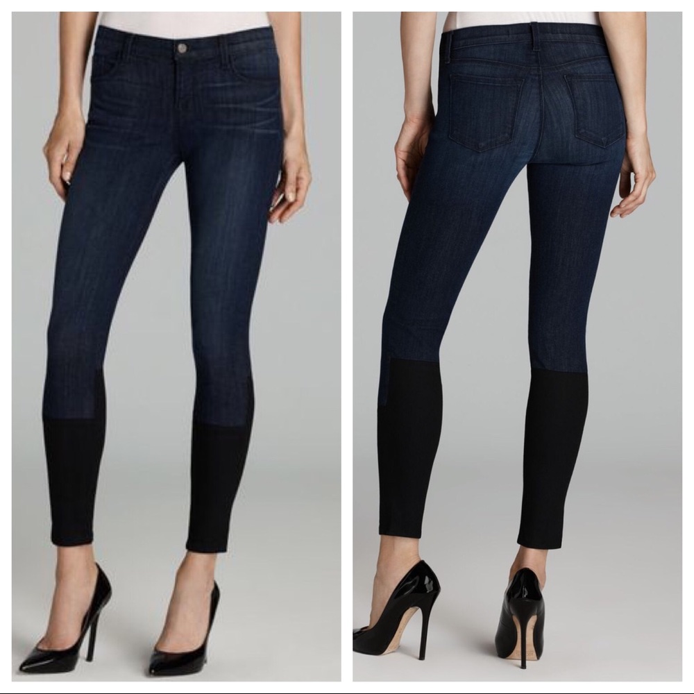 J Brand Stepped Hem Snowbird Skinny Jeans Sz 26